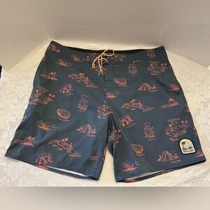Howler Bros Brothers 40 Buchannon Boardshorts Gulf Destinations Dark Slate Blue